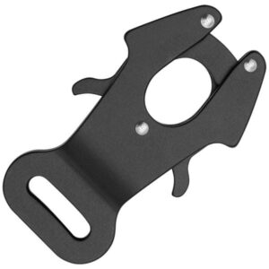 Kong FROG NUDE STRONG Czarny aluminiowy karabinek do taśm zamykany automatycznie przy kotwiczeniu NIE DO ŚOI