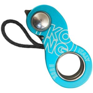 Kong DUCK Black-Cyan ultrakompaktowy awaryjny zacisk ratowniczy blokada do lin 8-13 mm