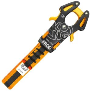 Kong FROG EKSPRES aluminiowy karabinek zamykany automatycznie przy kotwiczeniu ze slingiem 120mm