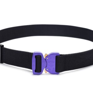 Bayonet BCOM38-BLP Pas średnio-sztywny COMBAT Czarny o szerokości 38mm metalowa klamra Cobra® 9kN purple