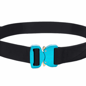 Bayonet BOUT38-BLA Pas miękki OUTDOOR Czarny o szerokości 38mm metalowa klamra Cobra® 9kN azure blue