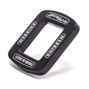 AustriAlpin FA04B-M-ELOX+L CZARNA matowa anodowana WZMOCNIONA ramka 1-slotowa sprzączka do uprzęży paralotniarskiej i spadochronowej do taśm 25mm