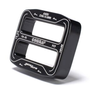 AustriAlpin FA45FCF-K+L CZARNA KTL z białymi napisami 2-slotowa ramka prostokątna okienko 15kN do taśm 45mm