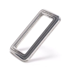 AustriAlpin FC40A SREBRNA anodowana ramka 1-slotowa sprzączka do uprzęży paralotniarskiej i spadochronowej do taśm 45mm