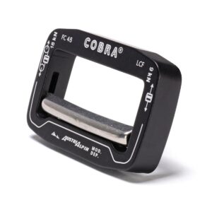 AustriAlpin FC45LCF-M-ELOX+L CZARNA matowa anodowana klamra nierozłączna metalowa COBRAFRAME z belką samozaciskową 9kN do taśm 45mm lekka