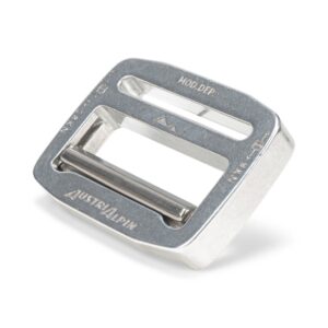 AustriAlpin FC45SCF-A SREBRNA anodowana klamra nierozłączna metalowa COBRAFRAME z belką samozaciskową 9kN do taśm 45mm poszerzona