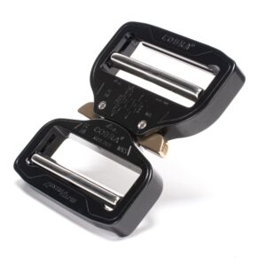 AustriAlpin FC58KSS-XL CZARNA KTL płaska klamra metalowa dwustronnie regulowana Cobra® Original 9kN do taśm pogrubionych 58mm uszka XL