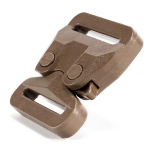 ITW Nexus FG38CFF COYOTE BROWN niewykrywalna na bramkach polimerowa klamra GT Cobra® 2,5kN dwustronnie zaszywana do taśm 38mm