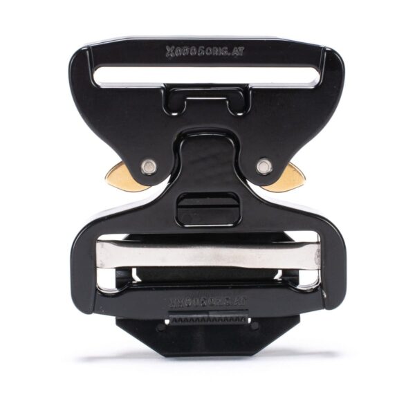 Klamra metalowa Cobra® Pro Style 9kN SNAKEBITE z zatrzaskiem do taśm 50mm, widok z boku